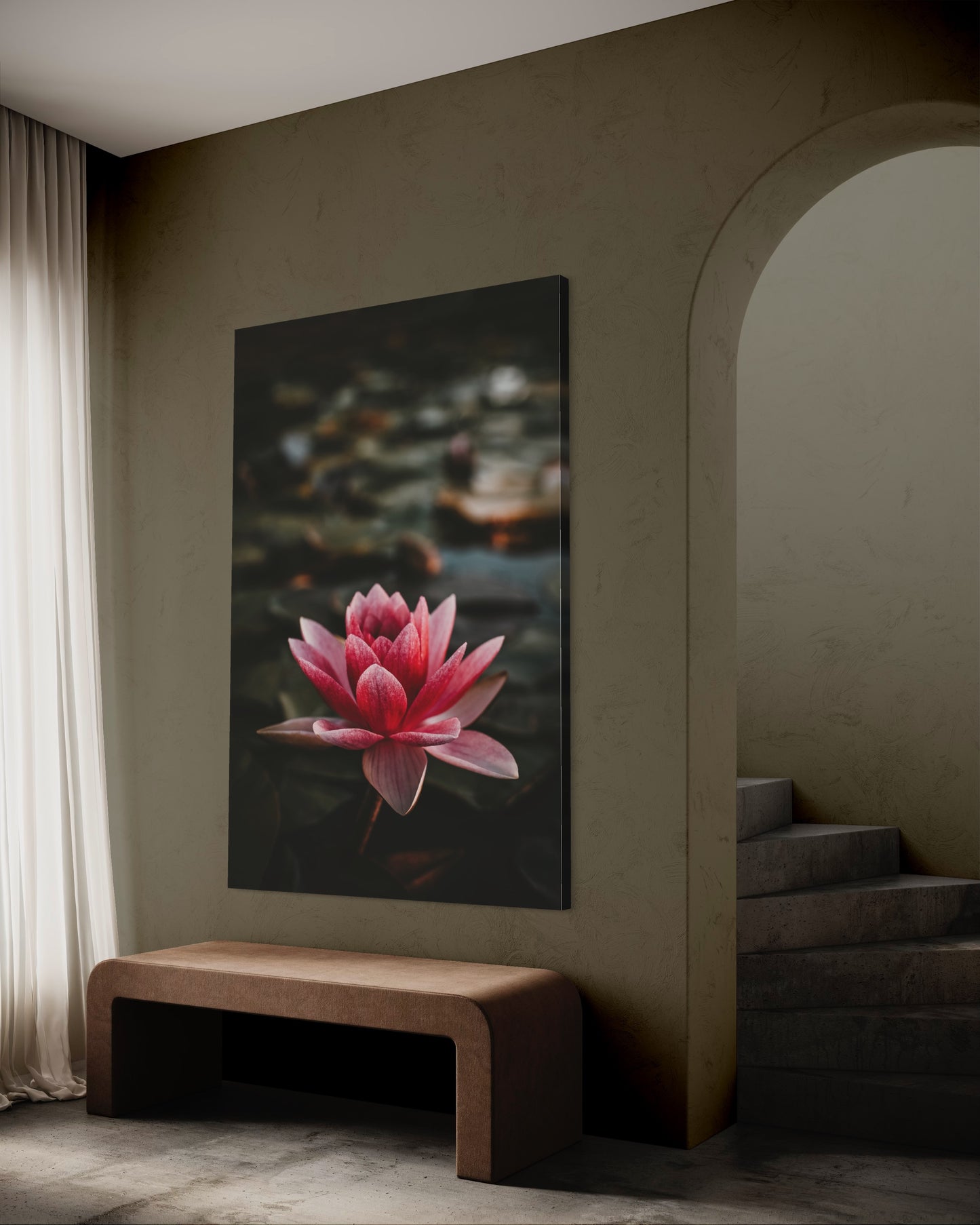 Cuadro decorativo canvas Flor de loto 001