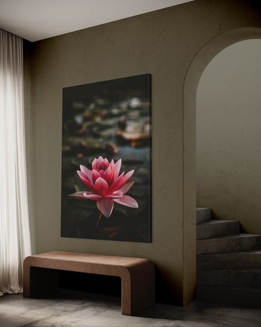 Cuadro decorativo canvas Flor de loto 001