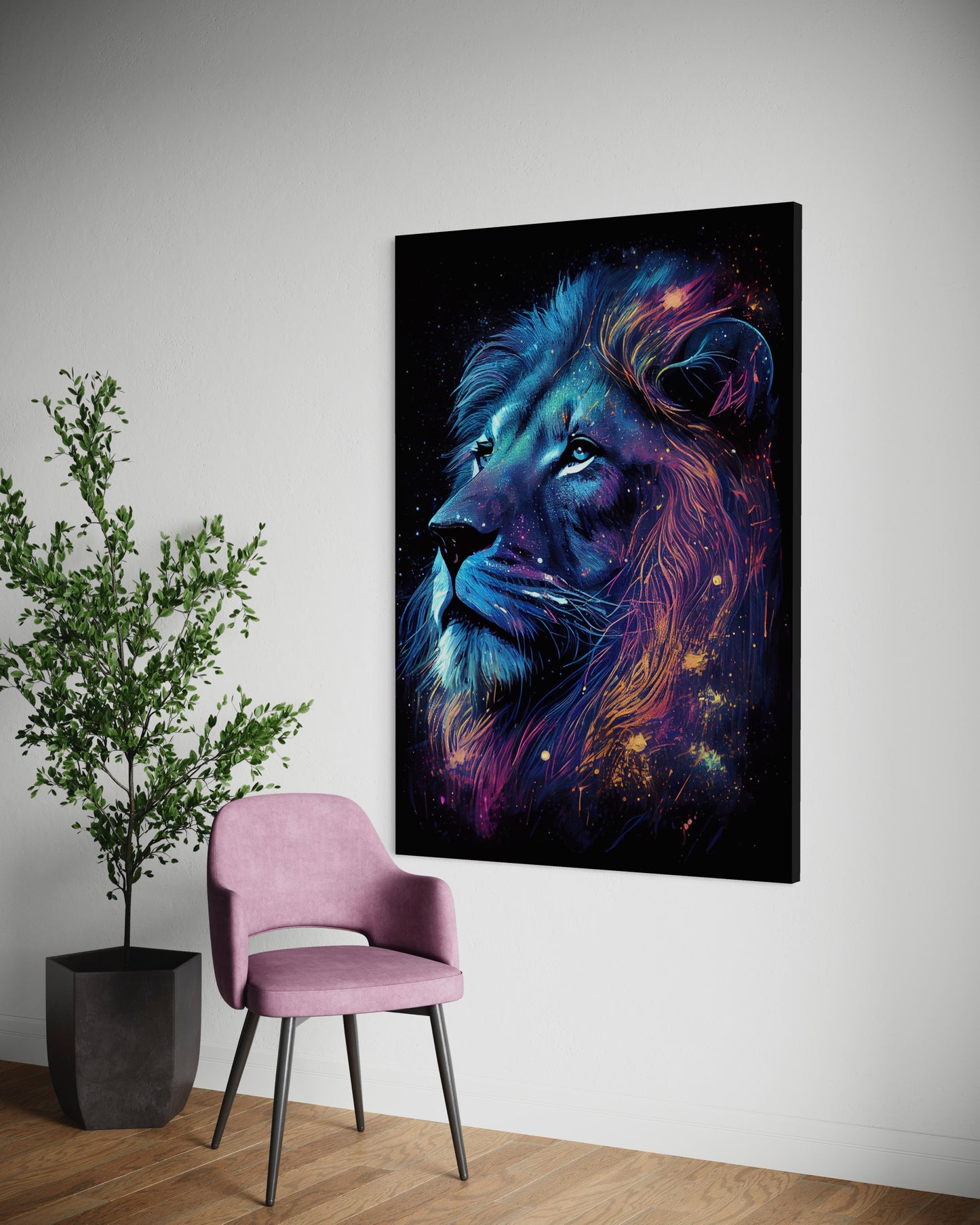 Cuadro decorativo canvas León 003