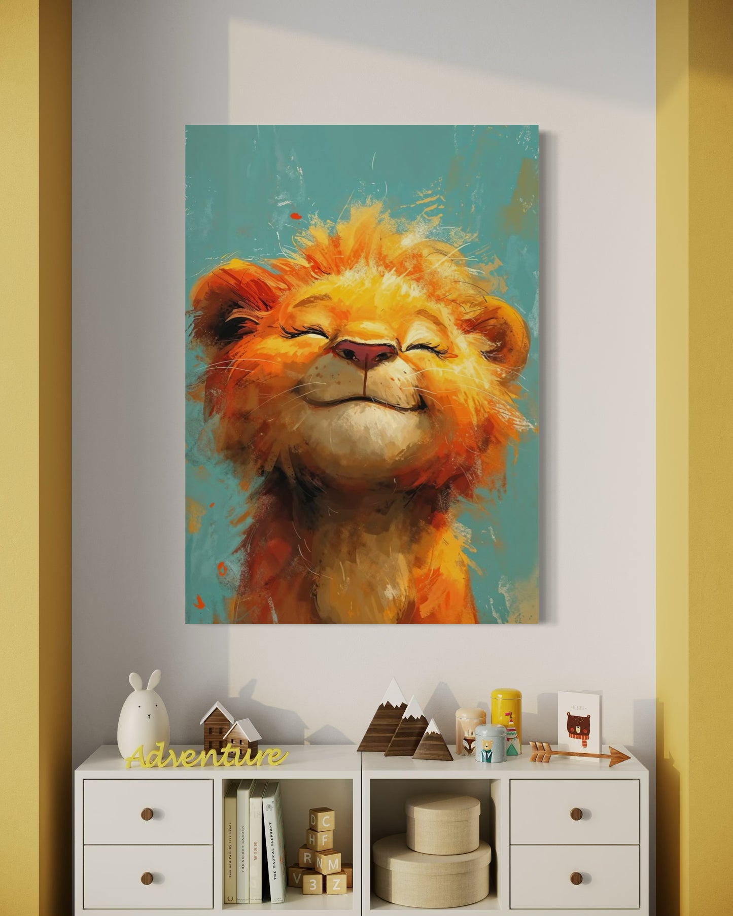 Cuadro decorativo canvas León 010