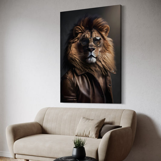 Cuadro decorativo canvas León 014