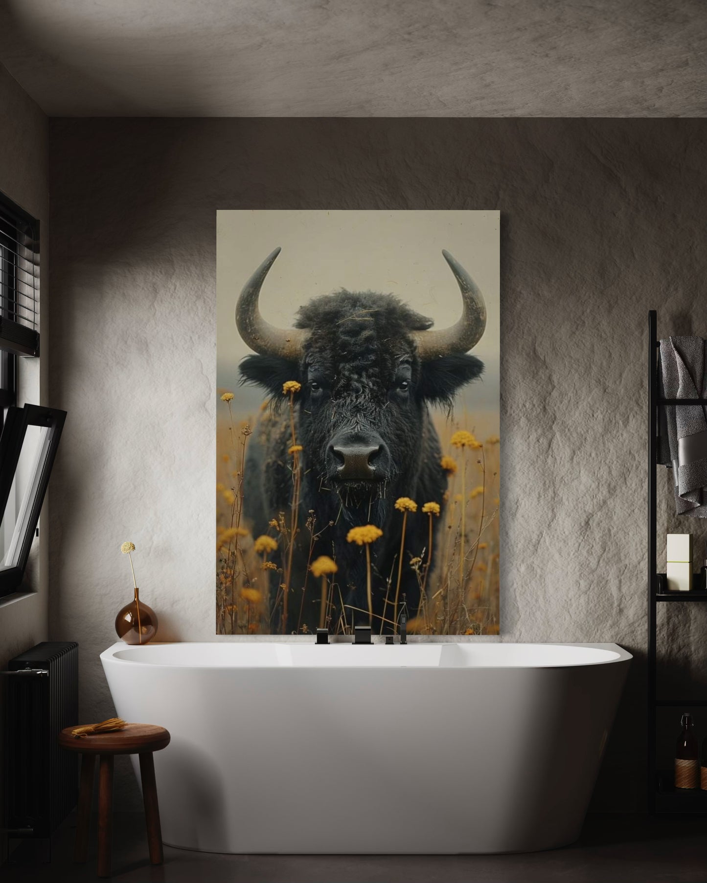 Cuadro decorativo canvas Buffalo 001