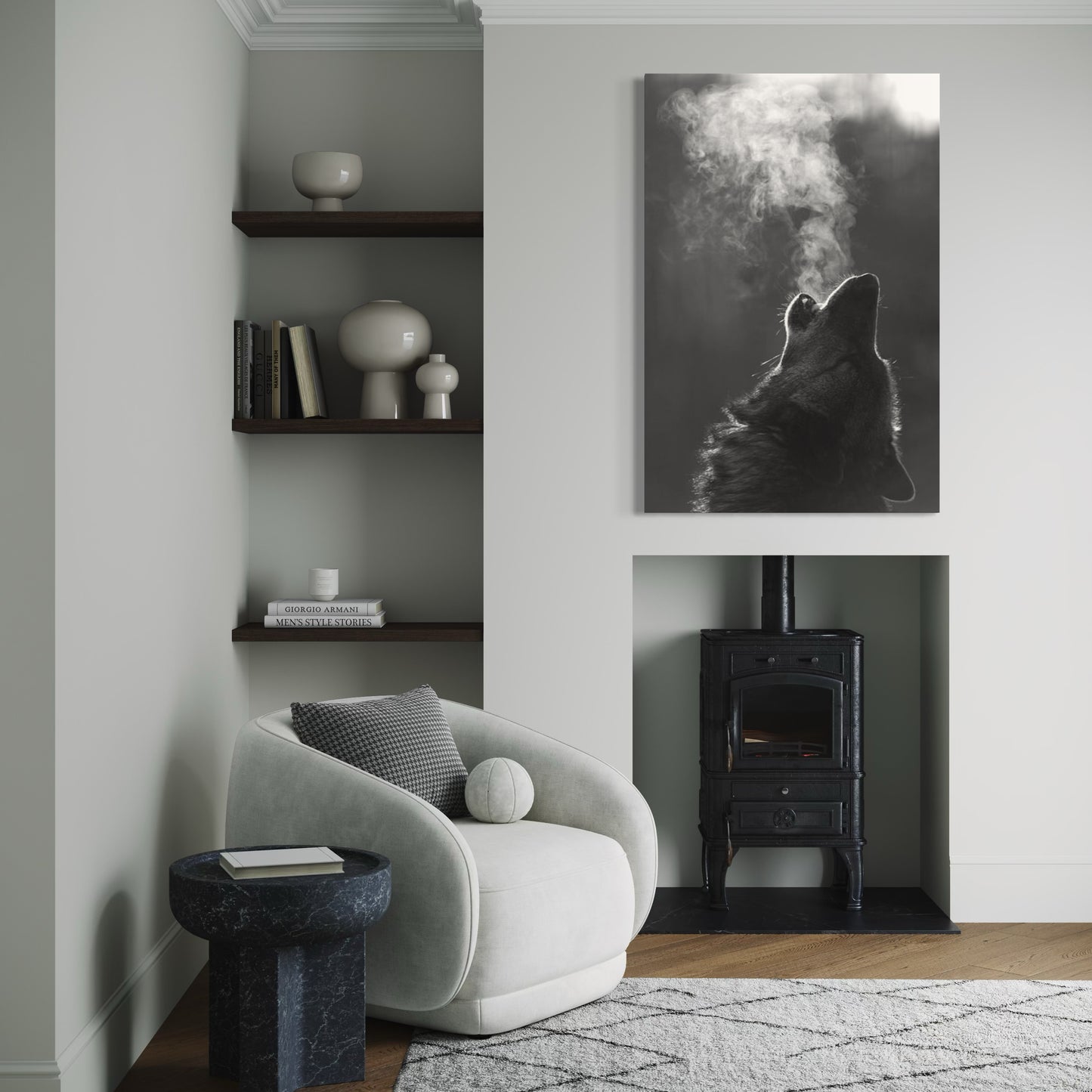 Cuadro decorativo canvas Lobo 005