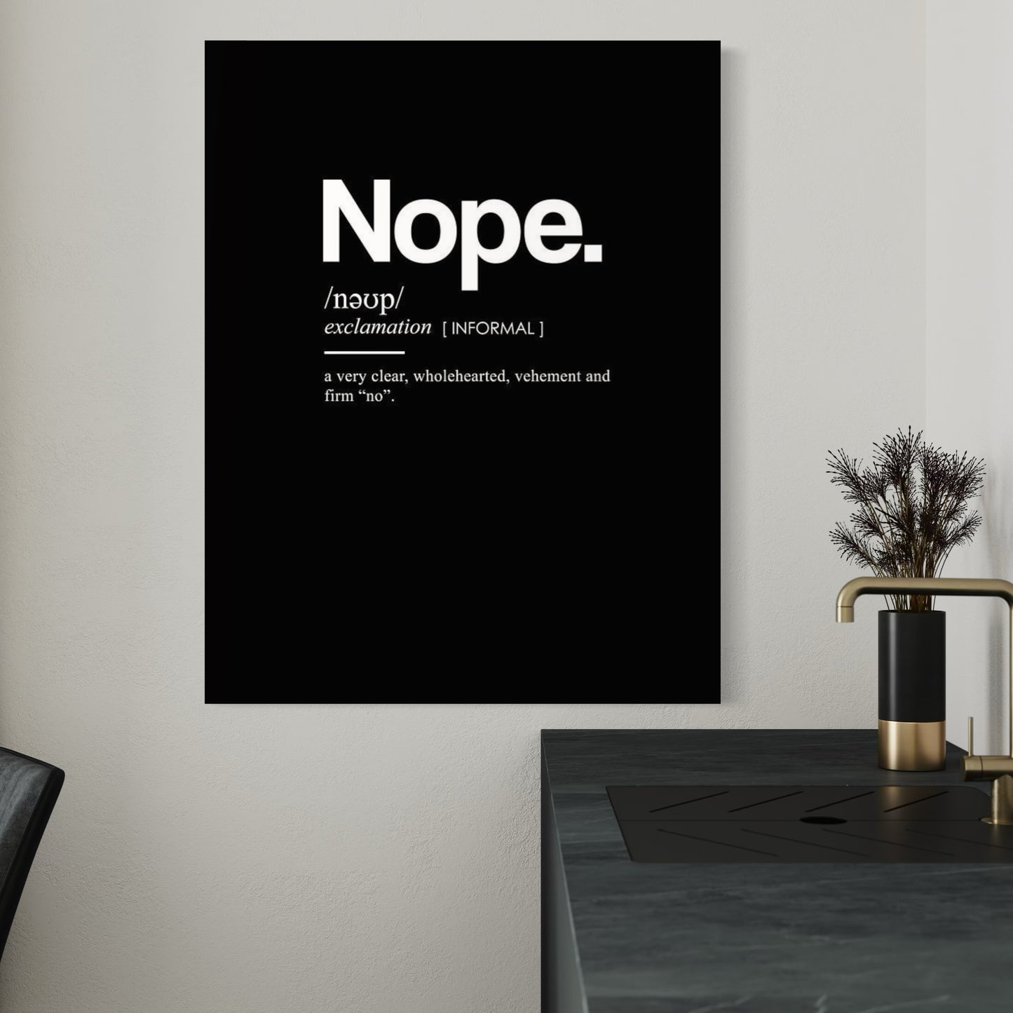 Cuadro decorativo canvas Lettering 007