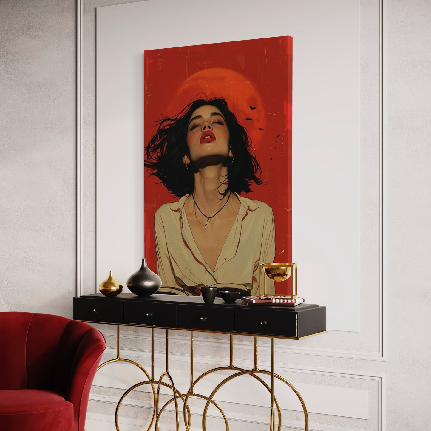 Cuadro decorativo canvas Mujer 037