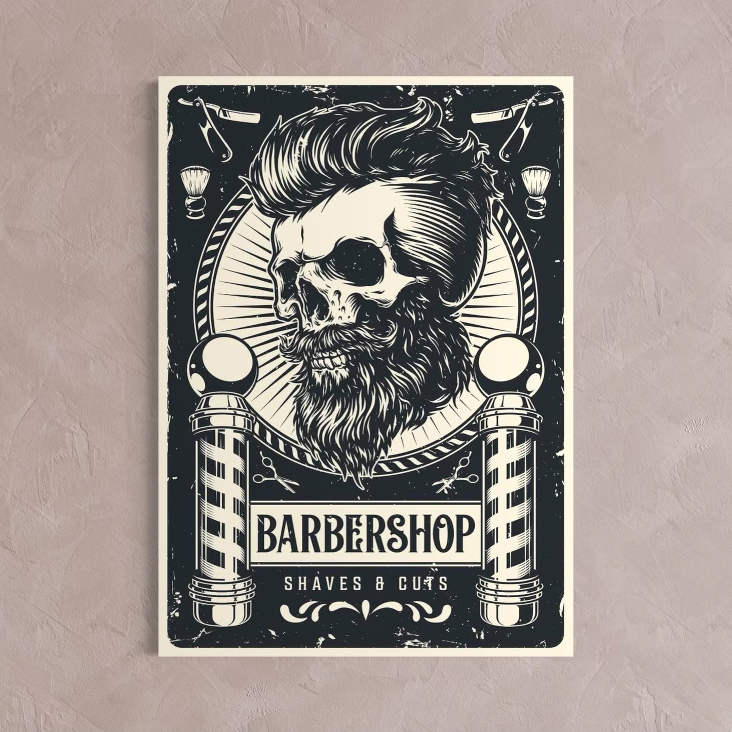 Cuadro decorativo canvas Barbershop 001