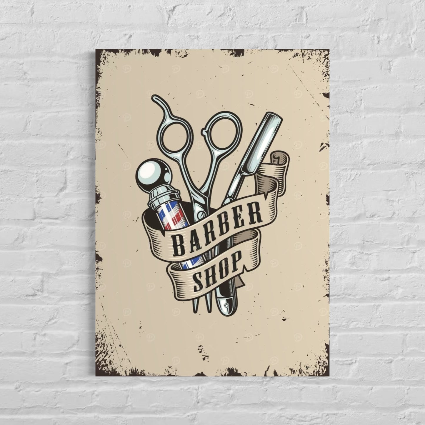 Cuadro decorativo canvas Barbershop 003