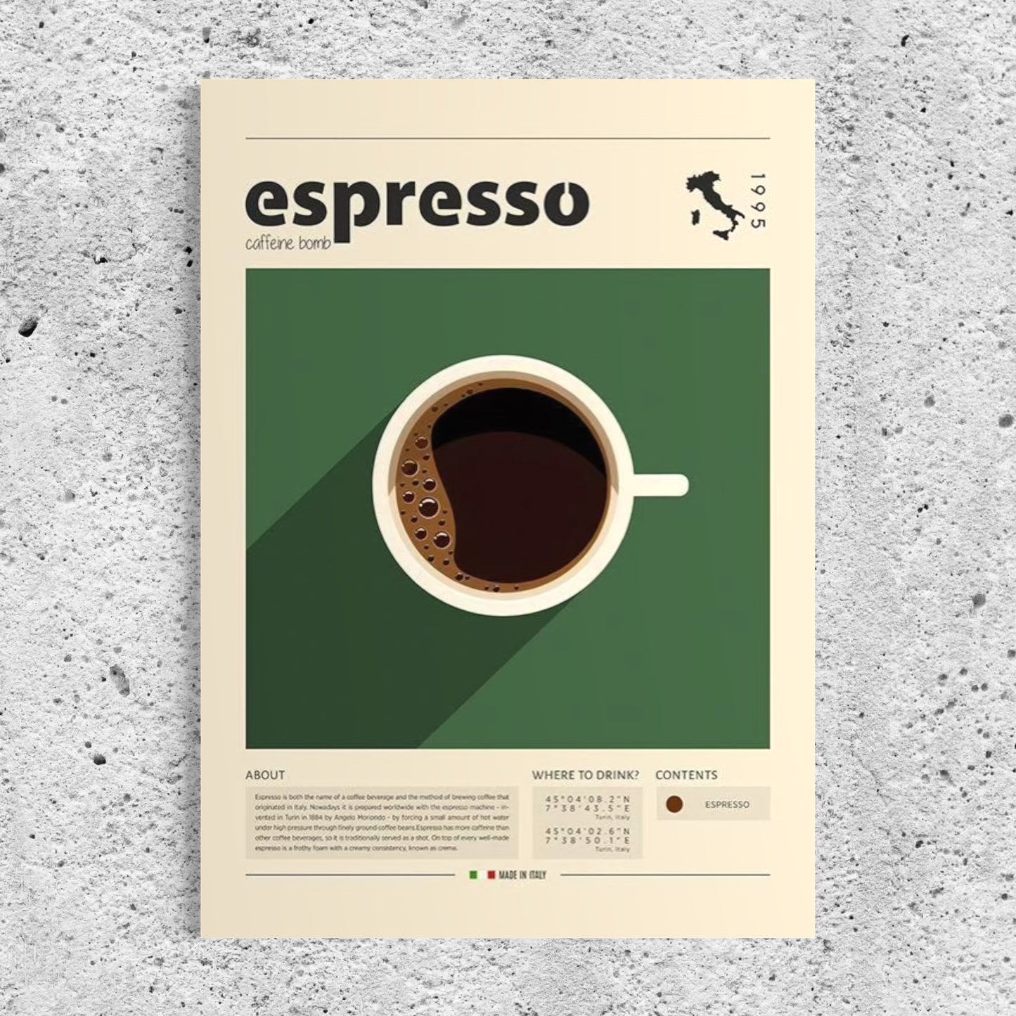 Cuadro decorativo canvas Espresso 001