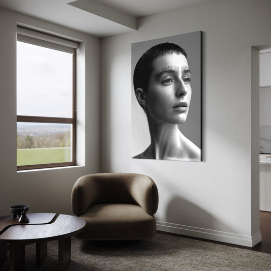 Cuadro decorativo canvas Geometría Facial