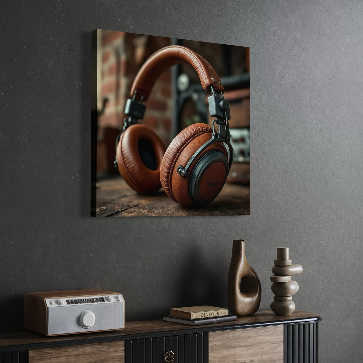Cuadro decorativo canvas Audífonos 002
