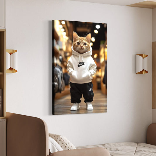 Cuadro decorativo canvas Gato 010