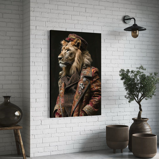 Cuadro decorativo canvas León 017