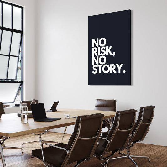 Cuadro decorativo canvas No risk, no story