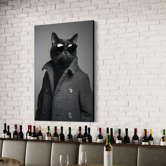 Cuadro decorativo canvas Gato 013