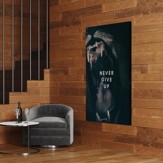 Cuadro decorativo canvas Never give up 002