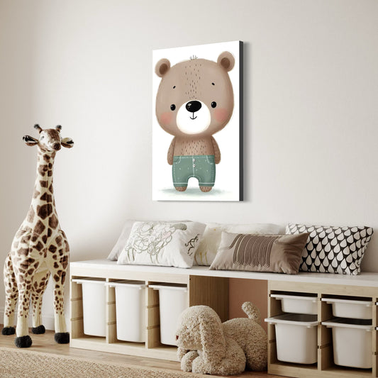 Cuadro decorativo canvas Oso 014