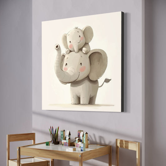 Cuadro decorativo canvas Elefantes 012