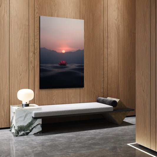 Cuadro decorativo canvas Flor de loto 002