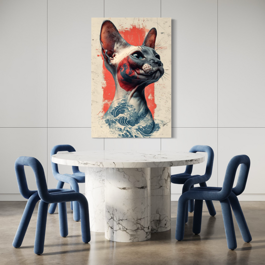 Cuadro decorativo canvas Gato 021