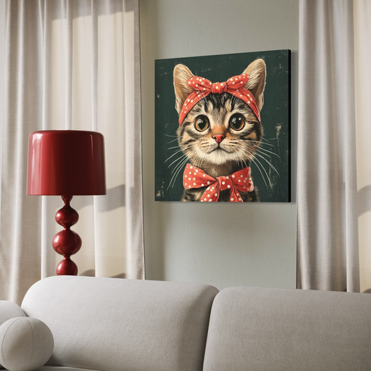 Cuadro decorativo canvas Gato 026