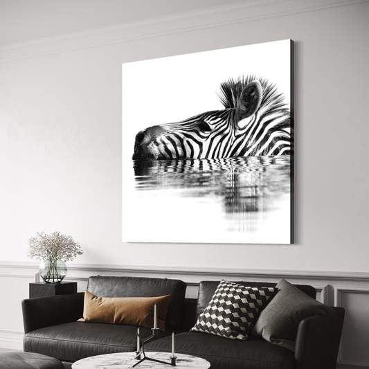 Cuadro decorativo canvas Zebra 004
