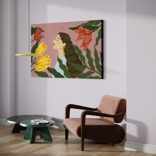 Cuadro decorativo canvas Mujer 007