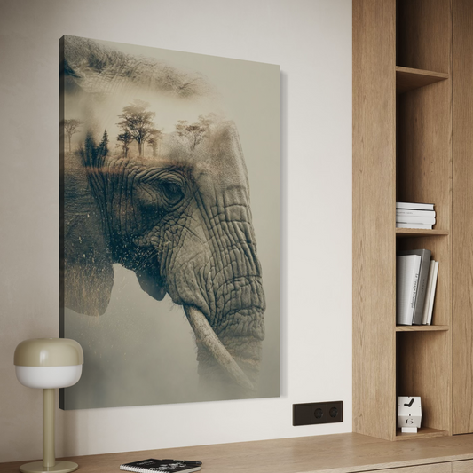 Cuadro decorativo canvas Elefante 013