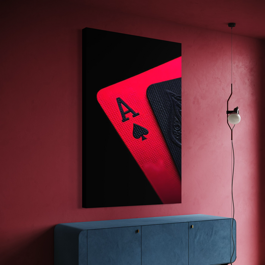 Cuadro decorativo canvas Red & Black