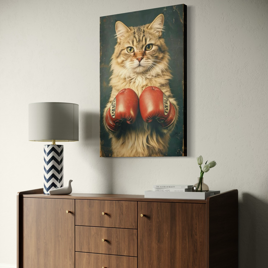 Cuadro decorativo canvas Gato 023