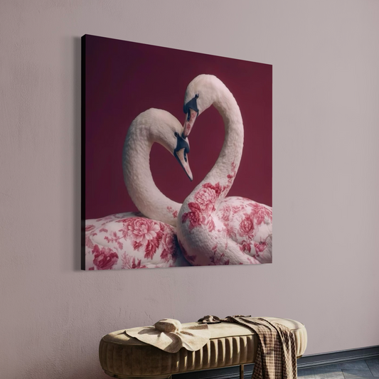 Cuadro decorativo canvas Cisnes 001