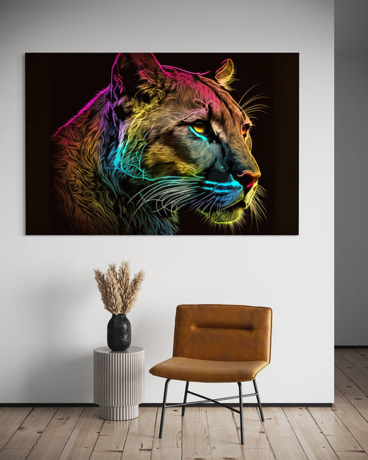Cuadro decorativo canvas Puma 001