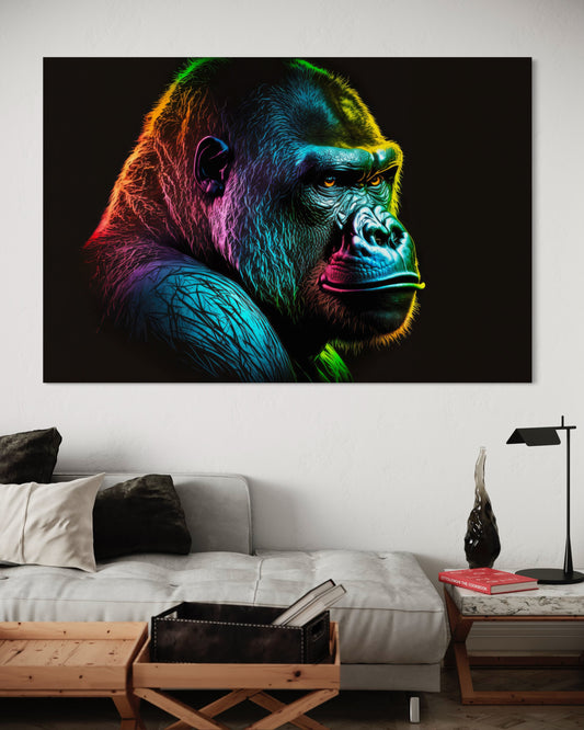 Cuadro decorativo canvas Gorila 001