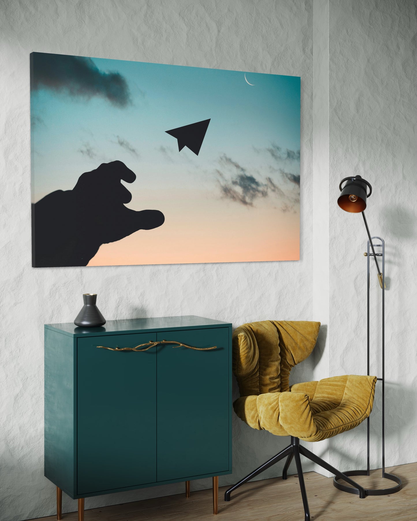 Cuadro decorativo canvas Avión de papel