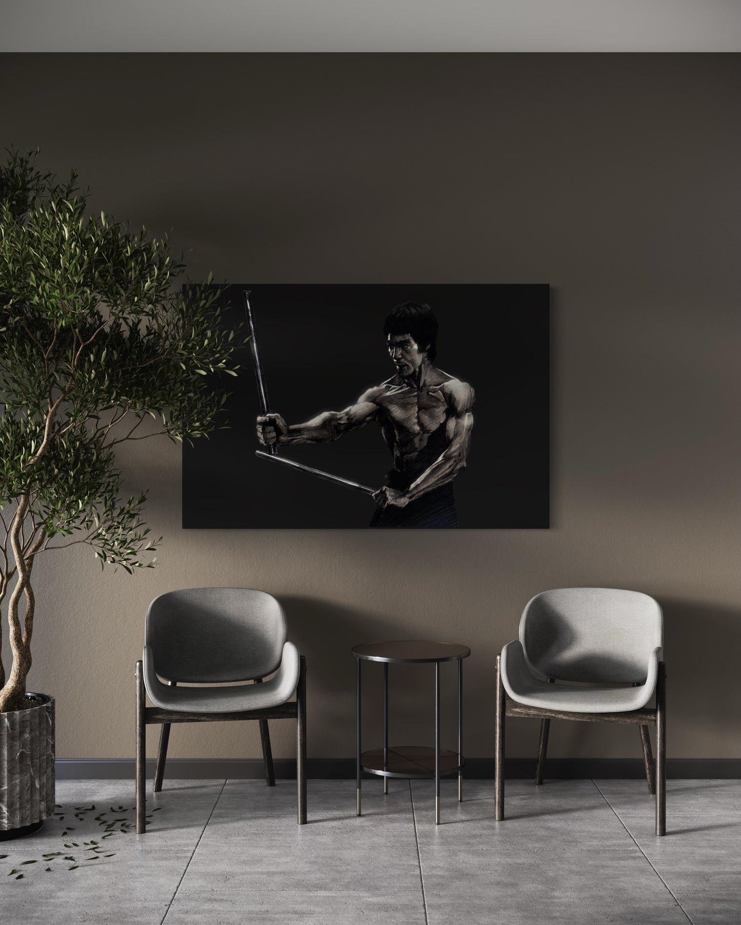 Cuadro decorativo canvas Bruce Lee 001