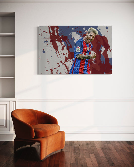 Cuadro decorativo canvas Messi 005