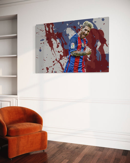 Cuadro decorativo canvas Messi 005