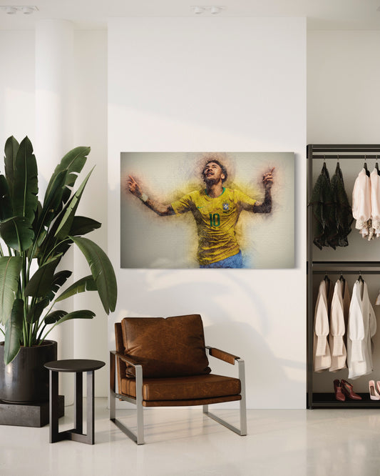 Cuadro decorativo canvas Neymar 003