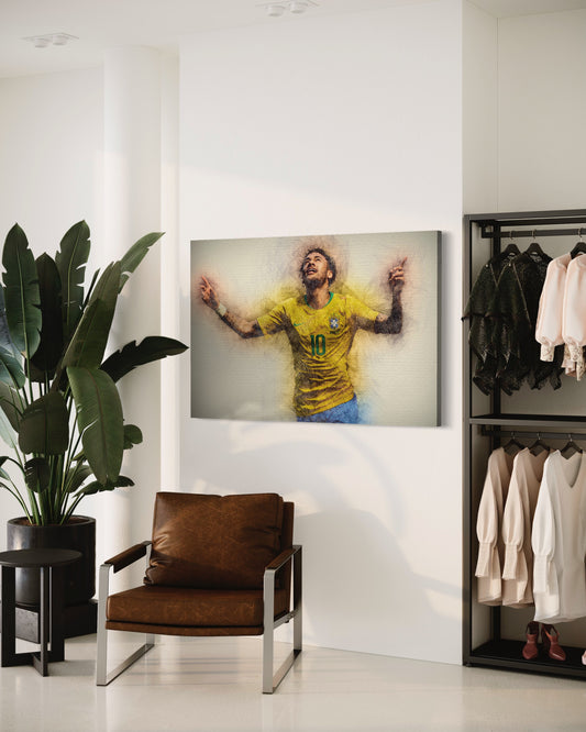 Cuadro decorativo canvas Neymar 003