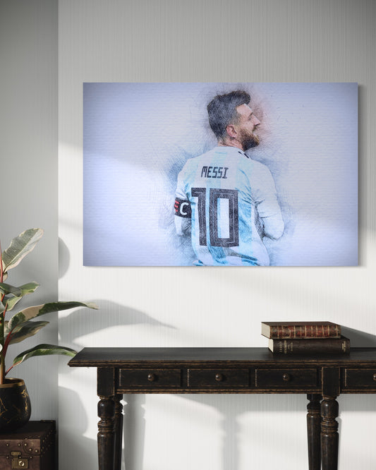 Cuadro decorativo canvas Messi 004