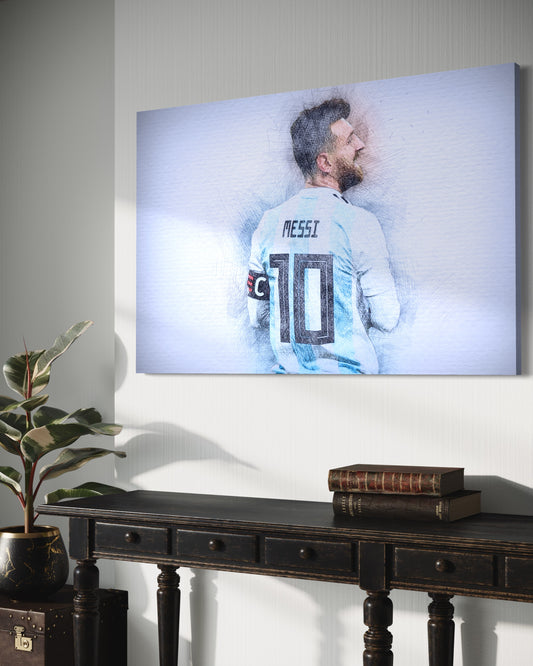 Cuadro decorativo canvas Messi 004