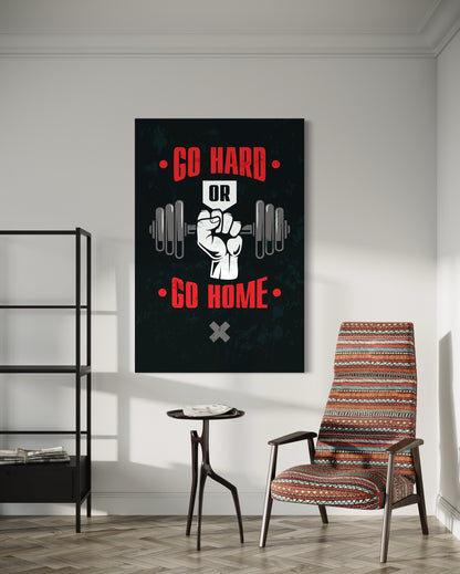 Cuadro decorativo canvas Go hard o go home
