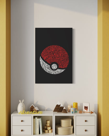 Cuadro decorativo canvas Pokebola 001