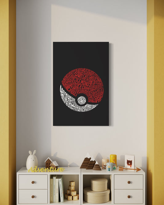 Cuadro decorativo canvas Pokebola 001