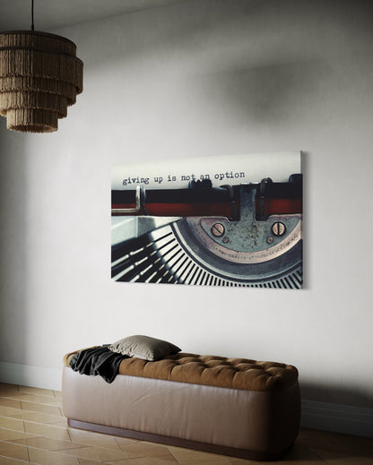 Cuadro decorativo canvas Giving up is not an option