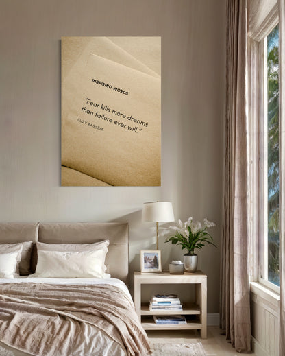 Cuadro decorativo canvas Fear kills more dreams than failure ever will