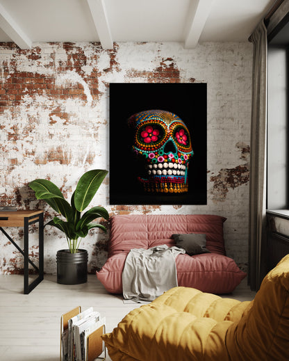 Cuadro decorativo canvas Craneo 004