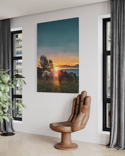 Cuadro decorativo canvas Caballos 001
