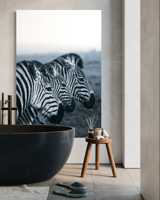 Cuadro decorativo canvas Zebras 002