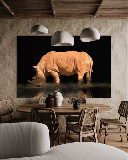 Cuadro decorativo canvas Rinoceronte 001