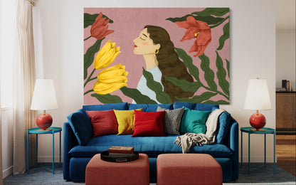 Cuadro decorativo canvas Mujer 007